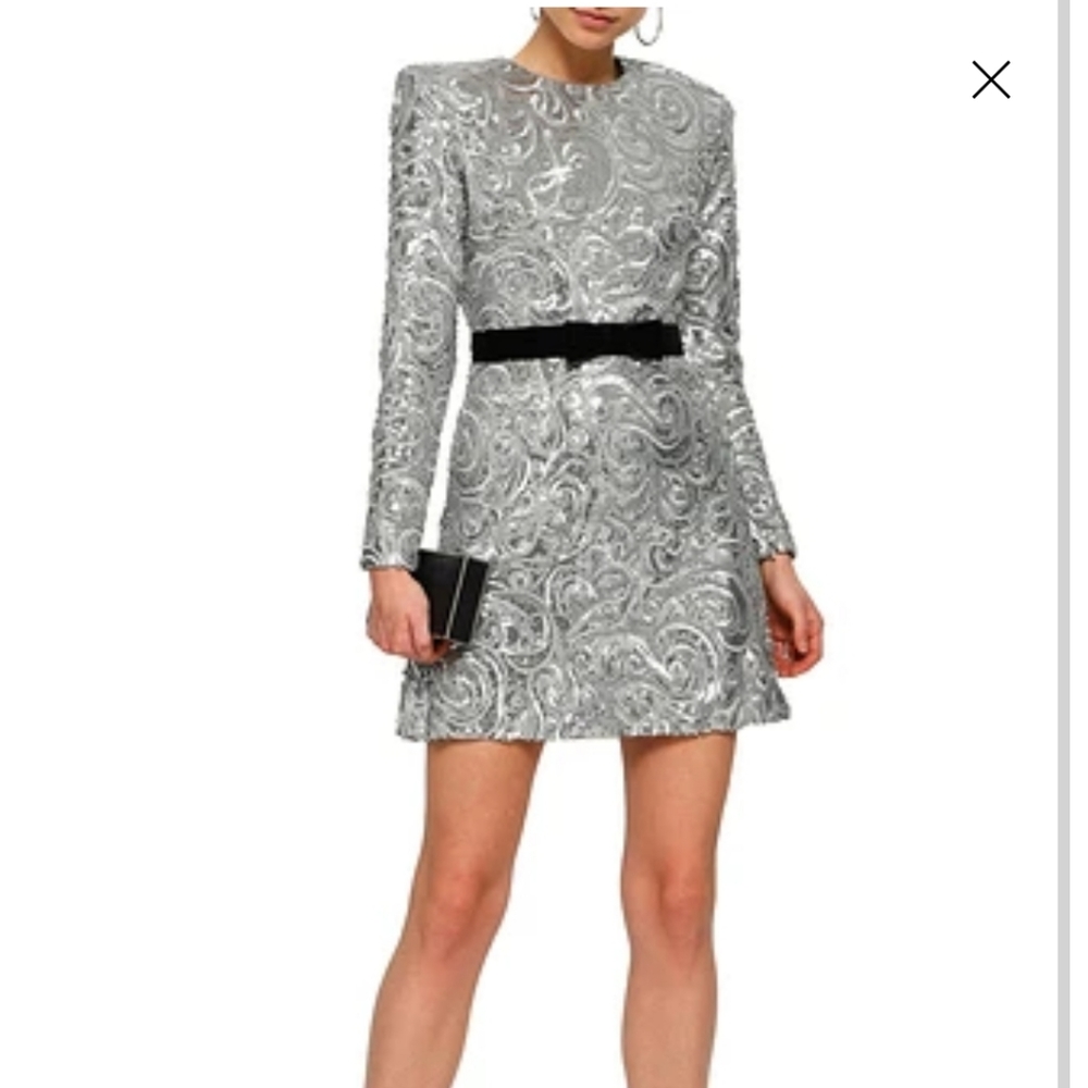 Perseverance Sequin Embroidered Mini Dress